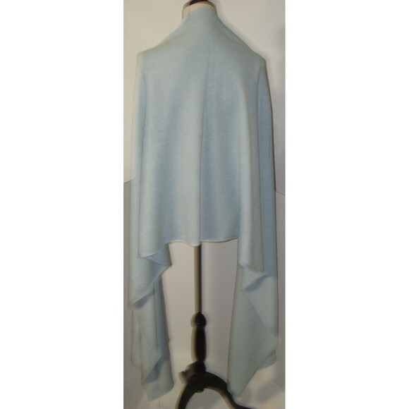 NWT New 100% Cashmere Scarf Wrap Long Womens Light Heather Blue 100 X 28 Ryllace - Picture 1 of 14